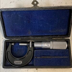 Black & Silver Micrometer with Blue Case / Vintage